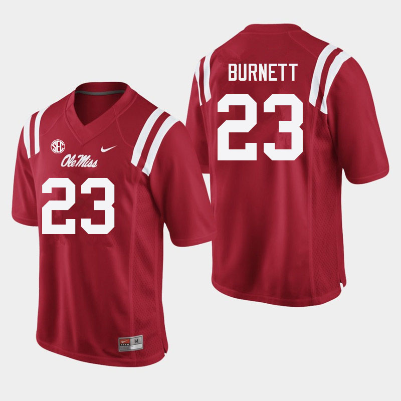 Drew Burnett Ole Miss Rebels NCAA Men's Red #23 Stitched Limited College Football Jersey RSW3258LG